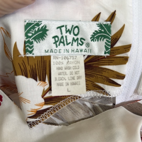 Two Palms Women's Sz L Side Tie Sleeveless Hawaiian Dress - Picture 5 of 5